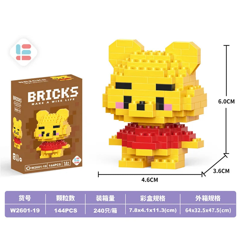 Disney Small Granular Building Model Toy Cartoon Character Stitch, SpongeBob Mini Block Toy Christmas Gift for Children - CADA BRICKS®