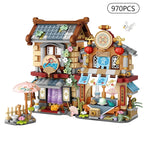 Street View Series Building blocks Izakaya Shaved Ice Shop Takoyaki Shop Coffee shop Panda Tea House model children's gift - CADA BRICKS®