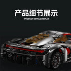 1:10 Three Thousand Years Rambo 10038 Electroplated Silver Supercar Building Blocks | Adult Assembled Racing Model Kit - CADA BRICKS®