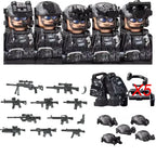 Military Army Figures Building Blocks SWAT Ghost Commando Special Forces Soldier Weapons Gun Hat Shield Belt AK Mini Bricks Toy - CADA BRICKS®