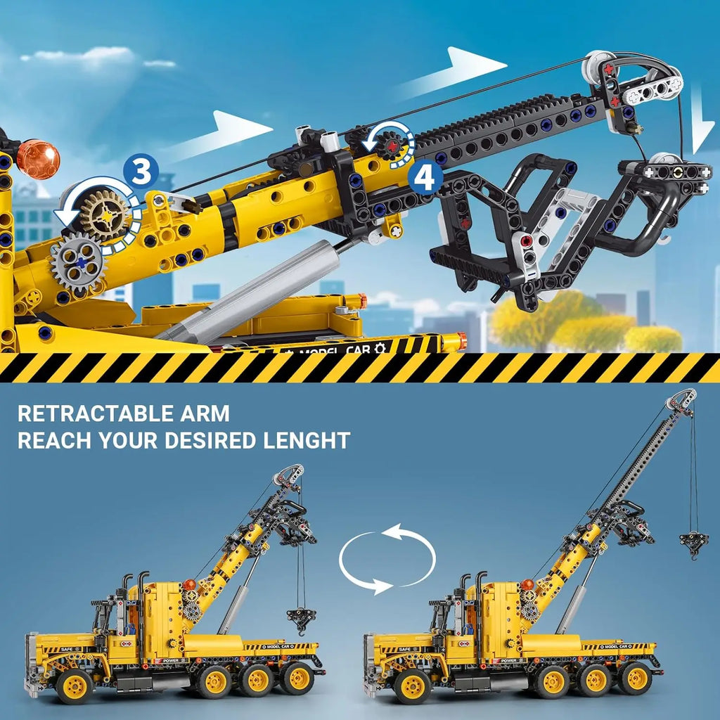 MOULD KING 17011 Technisches MOC-43434 Abschleppwagen Bausteine Stadt Ingenieurwesen Anhänger Kran Auto Spielzeug Weihnachtsgeschenke