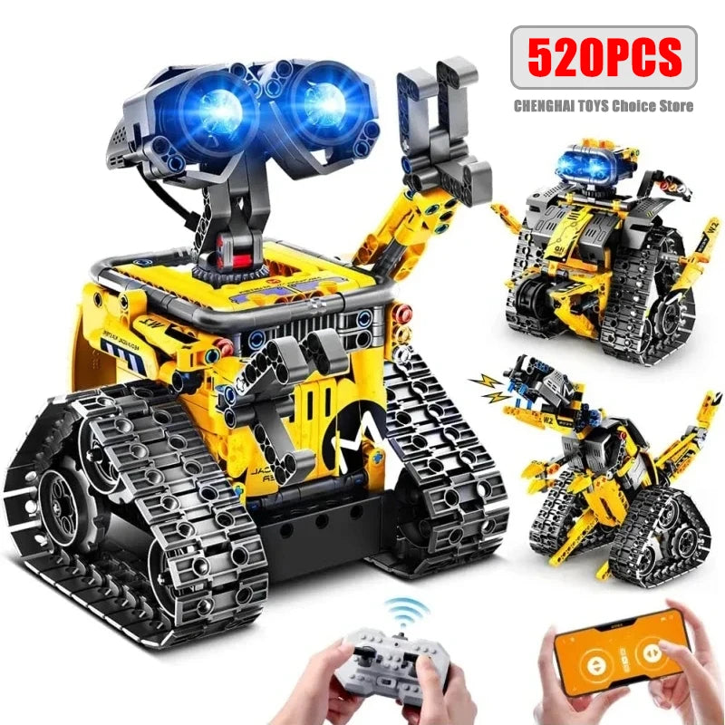 542pcs 3 in 1 Remote Control Programming Truck/Bulldozer Building Blocks Stem Kits for Kids Age 8-10 Educational Toys Boys Gifts - CADA BRICKS®