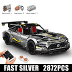 Mould King 13126 APP RC AMGED GT R 1:8 Super Sport Car C63 Technicial Accessories Building Blocks Bricks Toys For Kids Gifts