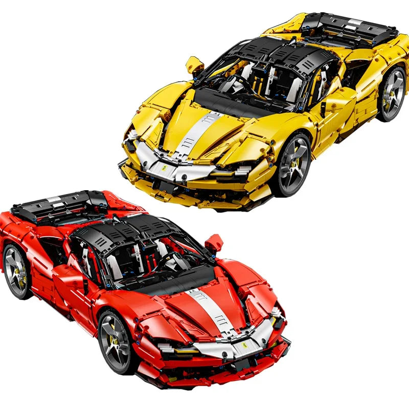 IN STOCK MOC 1:8 Technical RC Sports Car SF90 Building Blocks Model Bricks Assembling Toys for Children Birthday Gift Set - CADA BRICKS®