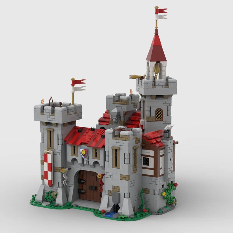 Regal Moat Kasteel Bouwstenen Set - Middeleeuws Vesting Architectuur Ontwerp Kit, Creatief Constructiespeelgoed voor Kinderen (2580STUKS)
