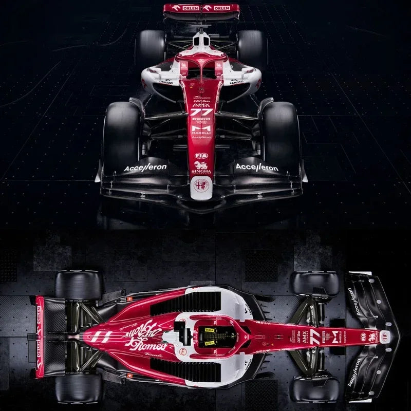 1:43 Scale 2022 Alfa Romeo F1 Team ORLEN C42 Technical Racing Car Building Block Formula 1 Model Vehicle Bricks Construction Toys For Gifts