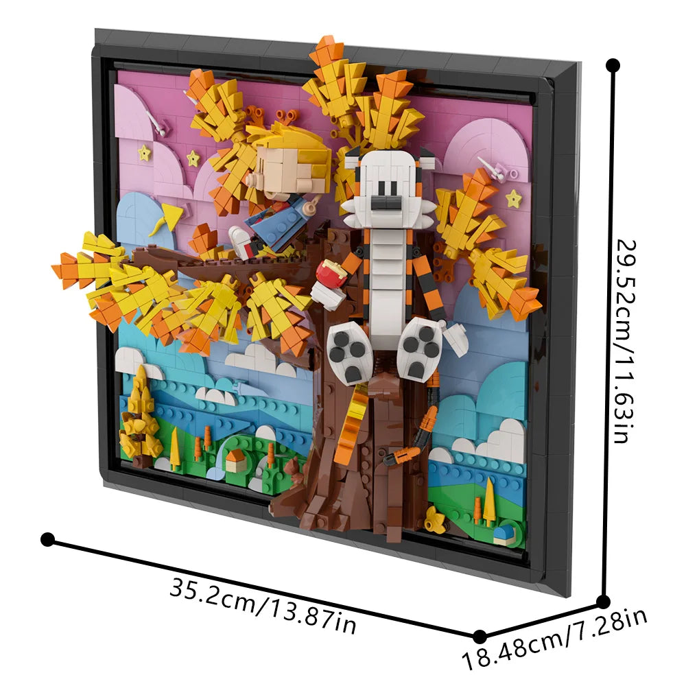 Moc Calvined and Hobbes Building Blocks Classic Comic Book Figure DIY Model Bricks Children Educational Toys Collect gifts - CADA BRICKS®