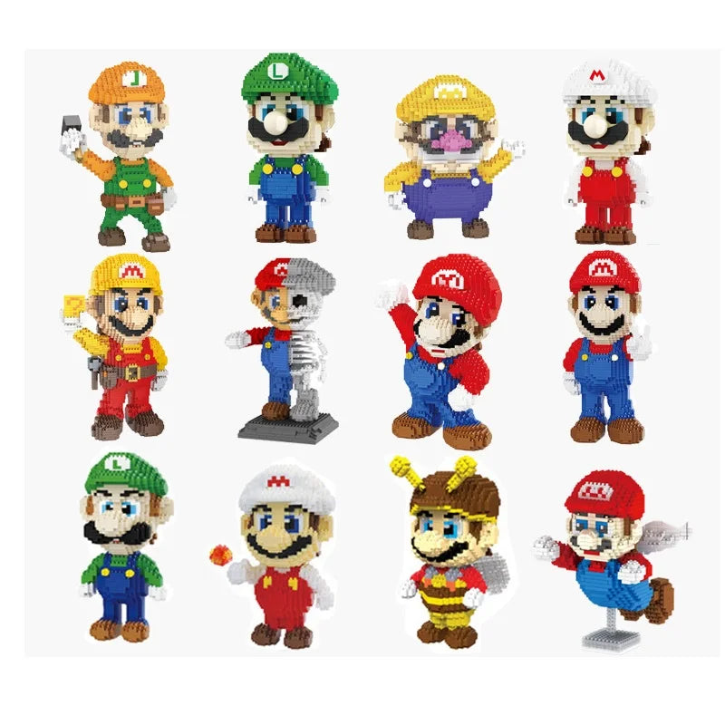 New Anime Mini Blocks Cute Cartoon Peach Luigi Building Bricks Toys for Children Present Bowser Valentine Girls Boy Juguetes - CADA BRICKS®
