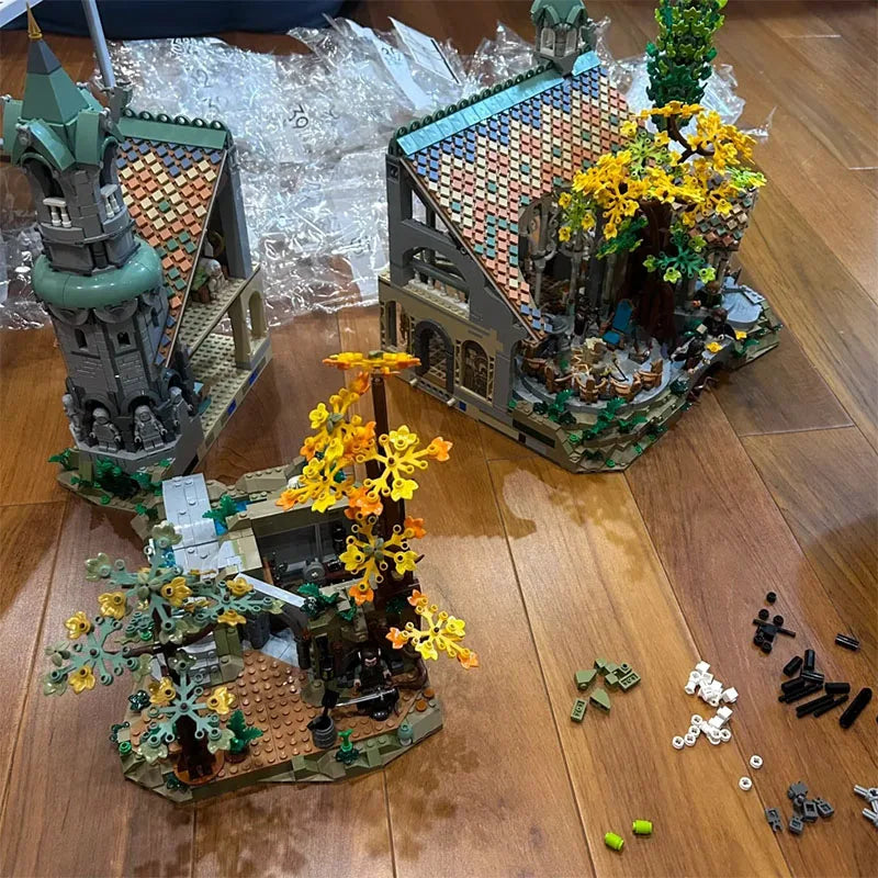 6167 STUKS Vally Kasteel Bouwstenen Sets MOC Kleine Deeltjes Straat Serie Bakstenen Model Speelgoed Display Collectie Vakantiecadeaus