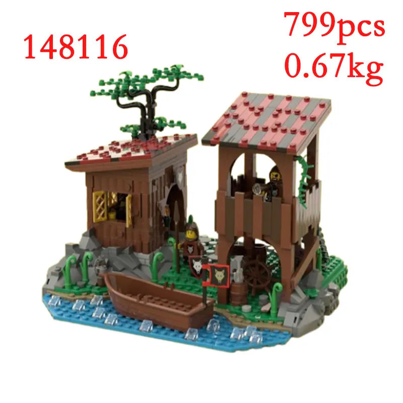 Spot MOC-134494 128617 137009 139581 etc. Medieval building houses Small particle assembly building blocks educational toy model