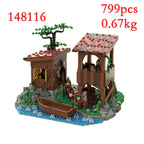 Spot MOC-134494 128617 137009 139581 etc. Medieval building houses Small particle assembly building blocks educational toy model
