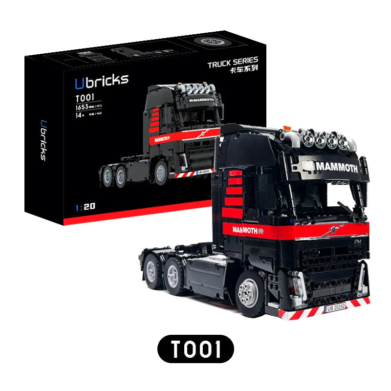 FH Truck 6X4 Tractor Heavy Duty RC Remote Control Engineering Vehicle Model Building Blocks Bricks Kits Toys Boy Christmas Gifts
