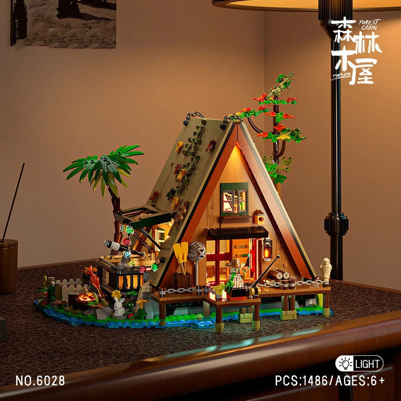 1486pcs Forest Tree House Micro Building Block Model Set Architecture With LED Light Set Children Friend Kids Birthday Toys Gift - CADA BRICKS®