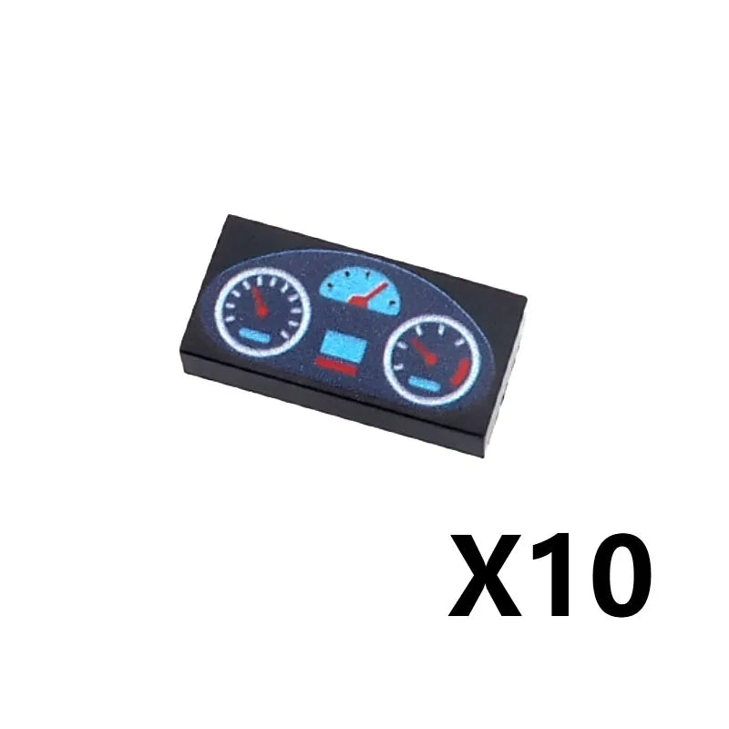 City Printed Accessories Building Blocks Computer Controller Monitor Keyboard Dashboard Mobile Phone Radio Mini Bricks Kids Toys - CADA BRICKS®