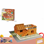 Multicolor DIY Building House Block Set Plastic Tile Houses Assemble Toy Miniature Size Villa Model Mini Brick Assembly
