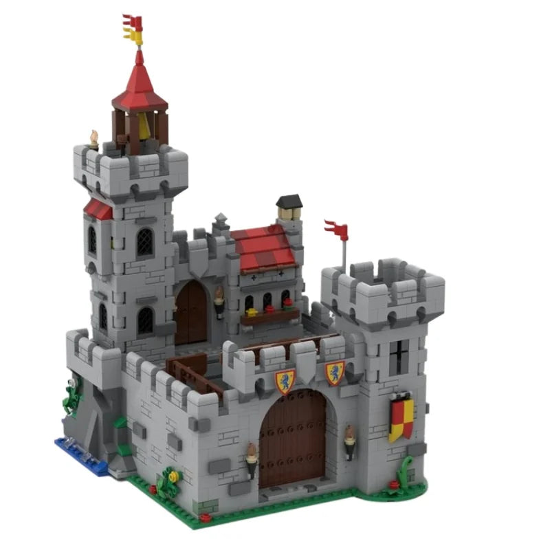 MOC Castle Keep Building Blocks Modular Medieval Fortress Tower Compatible Bricks Creative DIY Castle Toy Gift for Boys Kids