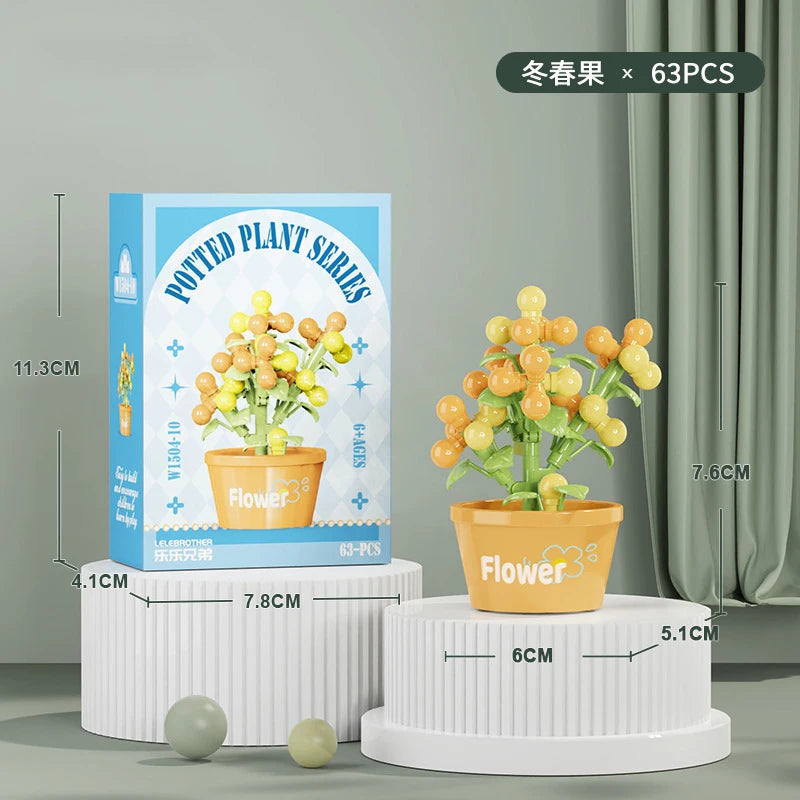 Bouquet Flower Mini Diy Building Block Toys for Children Bricks Blocks for Adults Constructor Micro Bricks Construction Set Gift - CADA BRICKS®