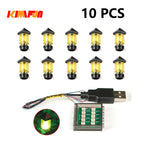 10PCS 0.8mm Pin RGB LED Building Blocks USB Lamp DIY Street Light City Electric Decorate 1X1 Brick Toy Compatible All Brands - CADA BRICKS®