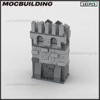 MOC Building Block Medieval Castle Tower Wall Gate Fortress Model Christmas Gifts Collection DIY Brick Assembling Toys Children