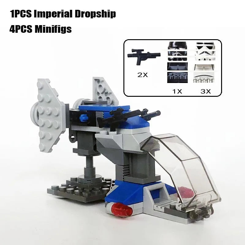 Nye Dropship Swamp Speeder Soldat Klon Walker Kamp Hær Pakke Byggeklosser Leker