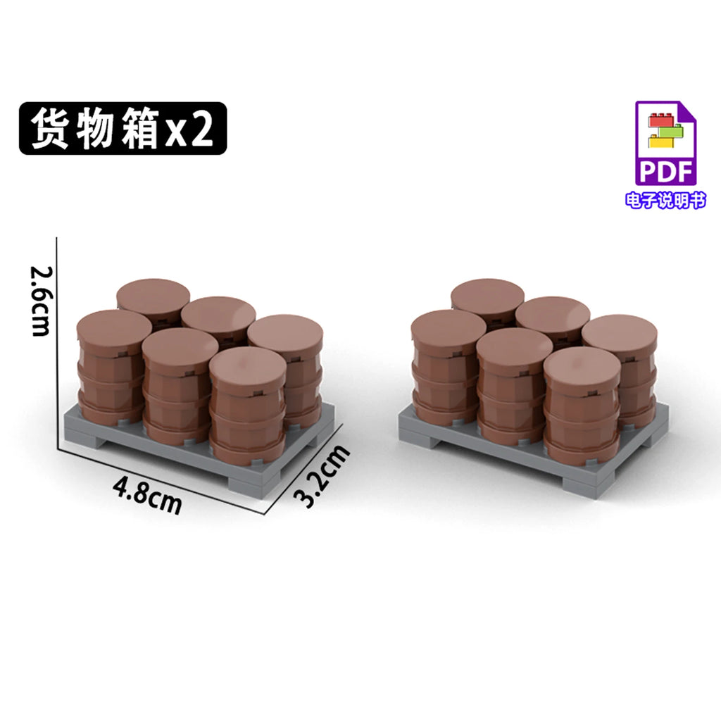 City Construction Building Blocks Set with Truck Crane Forklift Fuel Tank Transport Toy