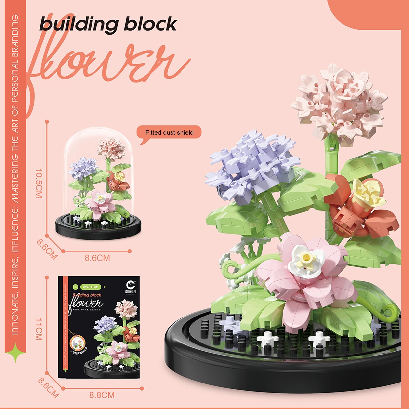 Diy Micro Flower Building Blocks Mini Bricks Particles Eternal Life Flowers Home Decoration Assembling Puzzle Toy Christmas Gift - CADA BRICKS®