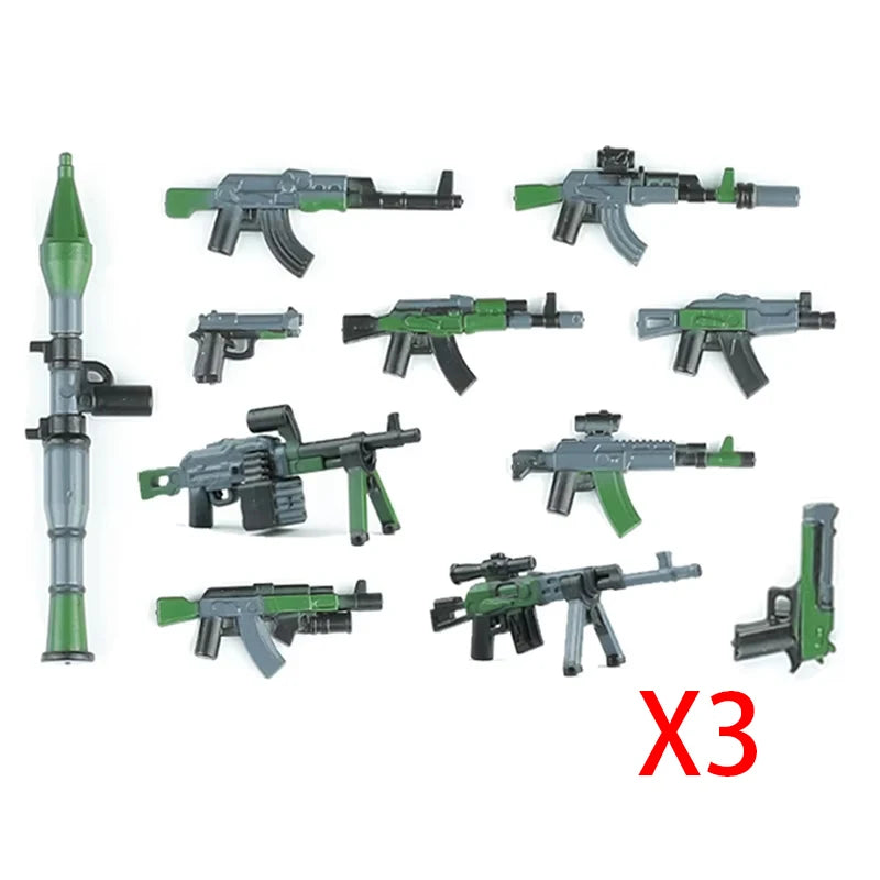 Military Army Figures Building Blocks SWAT Ghost Commando Special Forces Soldier Weapons Gun Hat Shield Belt AK Mini Bricks Toy - CADA BRICKS®