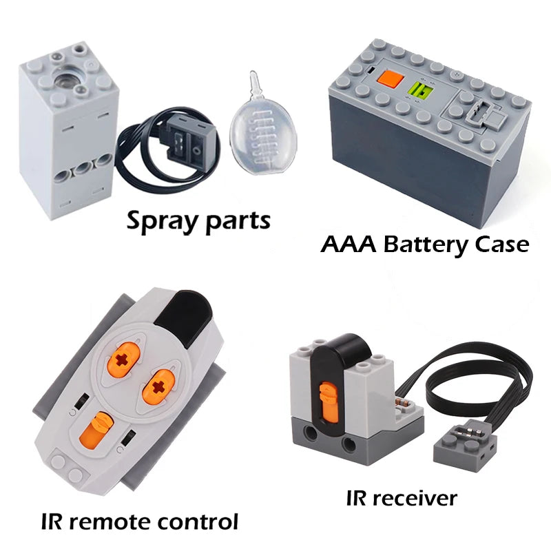 Technical  spray smoke Motor Sprayer Bricks Mould King Fogger for Legoeds Building Blocks MOC Train Car Parts Motor Model