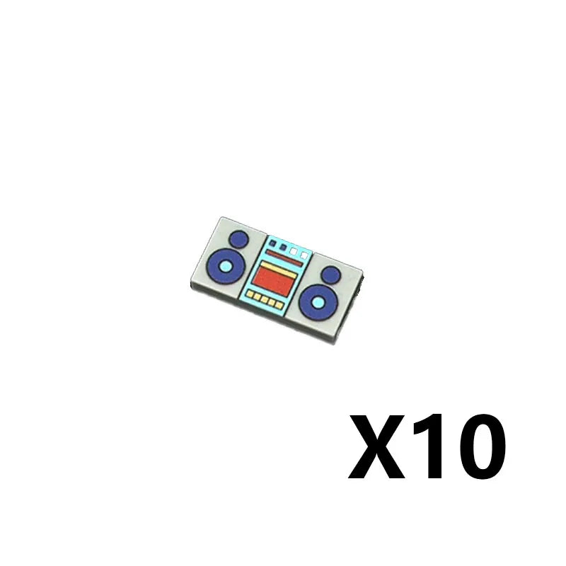 City Printed Accessories Building Blocks Computer Controller Monitor Keyboard Dashboard Mobile Phone Radio Mini Bricks Kids Toys - CADA BRICKS®