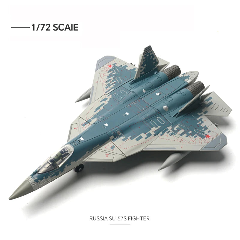 Modern Russian Air Force Sukhoi Su-57 Su-35 Military Fighter Model Assemble Copter Airplane Puzzle Building Block Assembly Toy