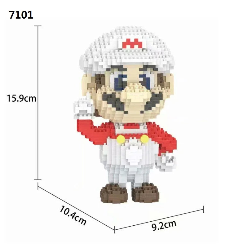 New Anime Mini Blocks Cute Cartoon Peach Luigi Building Bricks Toys for Children Present Bowser Valentine Girls Boy Juguetes - CADA BRICKS®