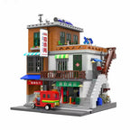 Chinese village hairdressers House Breakfast bar Buildings Sets,City Apartment Store Model Modular Buildings Blocks Gift 3165PCS