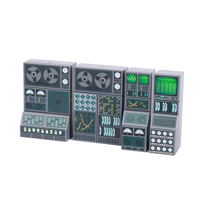 City Printed Accessories Building Blocks Computer Controller Monitor Keyboard Dashboard Mobile Phone Radio Mini Bricks Kids Toys - CADA BRICKS®