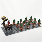 13pcs Castle Knight Rohan Azog Orcs Half-Beast Human Army Elf Guards Roman Solider Minifig Building Block Toys for Kids