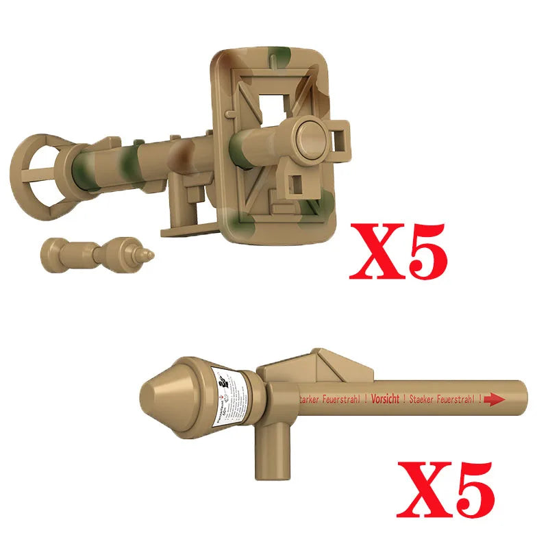 5/10 WW2 Soldier Weapons Building Block Two-color Printing Machine Rifle Submachine Sniper Guns Military Accessories Bricks C238 - CADA BRICKS®