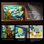 1731pcs 3D Oil Painting Building Blocks, Famous Art DIY Photo Frame for Home Decorations Adult & Kids Assembled Toys Gift