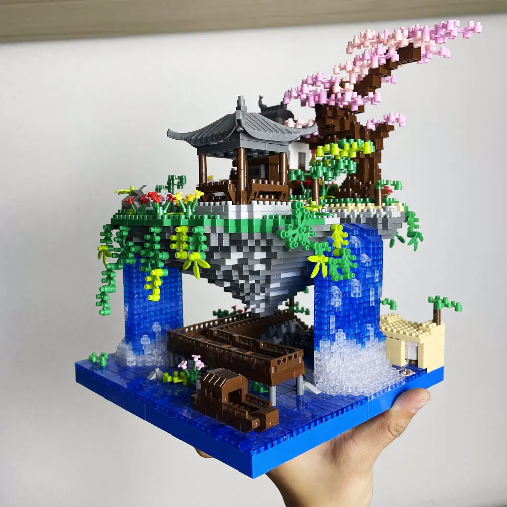 Peach Blossom Pond Building Blocks Toys Set: Traditional Chinese Architecture, Stylish Home Decor, Unique Gift for & Collectors - CADA BRICKS®