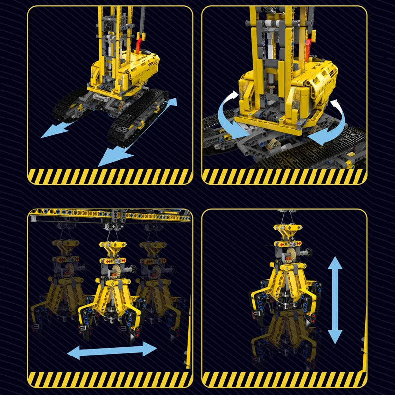 Mould King 17059 Technical Car Toys Remote Control Crawler Crane Model Compatible With 42042 Building Block Kids Christmas Gifts