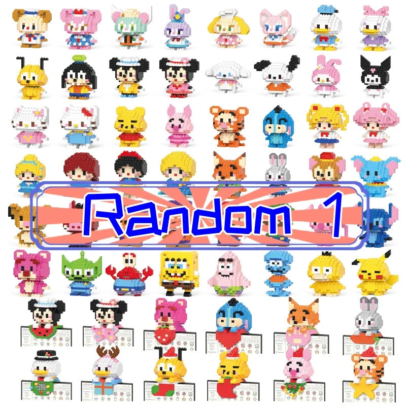 Disney 108 style Stitch LinaBell StellaLou Building Blocks Princess Cartoon Figrues Bricks Children's Assembly Toys Model Gift - CADA BRICKS®