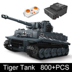 Mould King 20014 Military RC Tank Building Blocks The German Tiger Heavy Remote Control Tank Track Construction Model Toys
