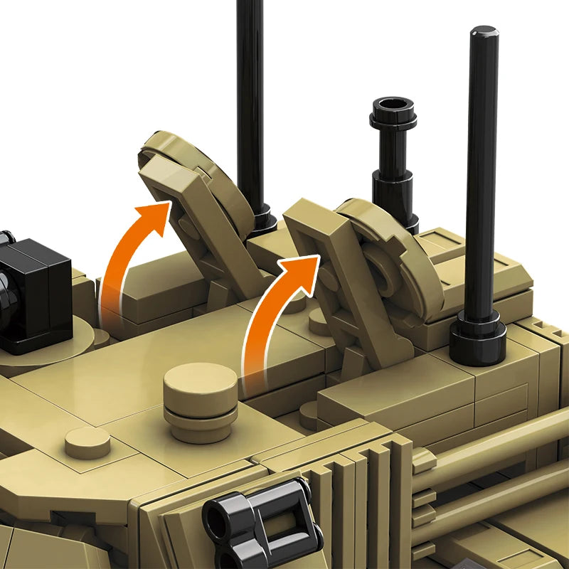 605pcsM1A2 Main Battle Tank Set Children's educational building block toy Christmas gift Birthday gift