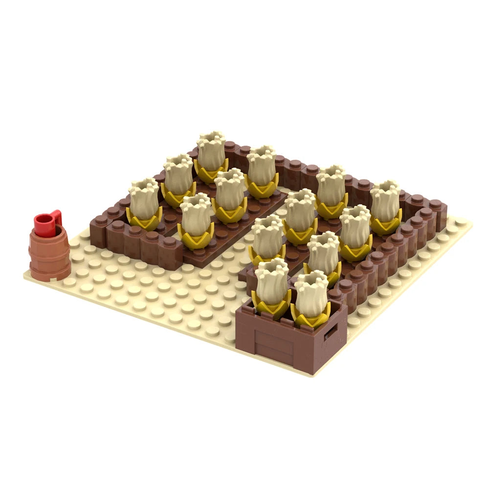 MOC Farm and Ranch Decoration Model Zoo Botanical Garden Building Blocks DIY Bricks Rural Landscape Animal and Vegetable Scenes