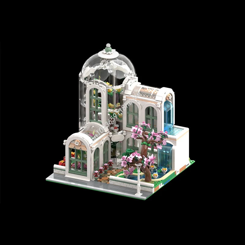 1726PCS MOC Construction Modular Botanical Garden Furniture for Display Model Building Blocks Stacking Bricks Creative