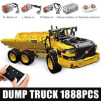 MOULD KING 17010 Technical Car Engineering Vehicle Toys APP RC Dump Truck Set Blocks MOC-8002 Bricks Christmas Gifts For Boys
