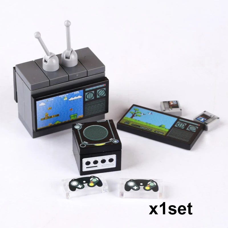 City Printed Accessories Building Blocks Computer Controller Monitor Keyboard Dashboard Mobile Phone Radio Mini Bricks Kids Toys - CADA BRICKS®