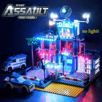 SWAT politistasjon militærby modellsett fengselsbil politimann båt figurer modell byggeklosser DIY-leketøy for barn gutter gave