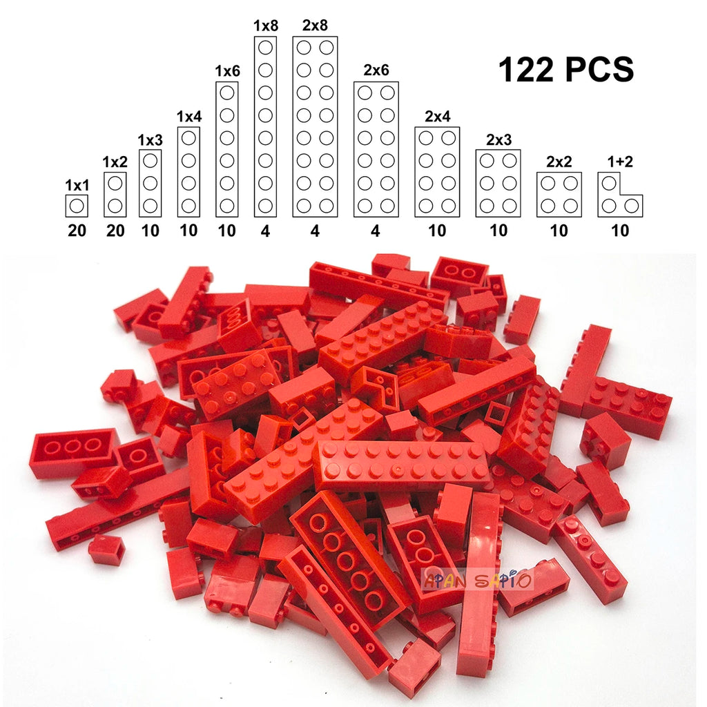 122pcs Thick Figures Bricks 12 Size DIY Building Blocks Educational Creative Size Compatible With 3001 Plastic Toys for Children - CADA BRICKS®