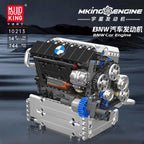744 Pcs Mould King 10213 Motorized S55 Inline-6 Engine Model Building Set Puzzle Assembling Education Toys for Christmas Gifts