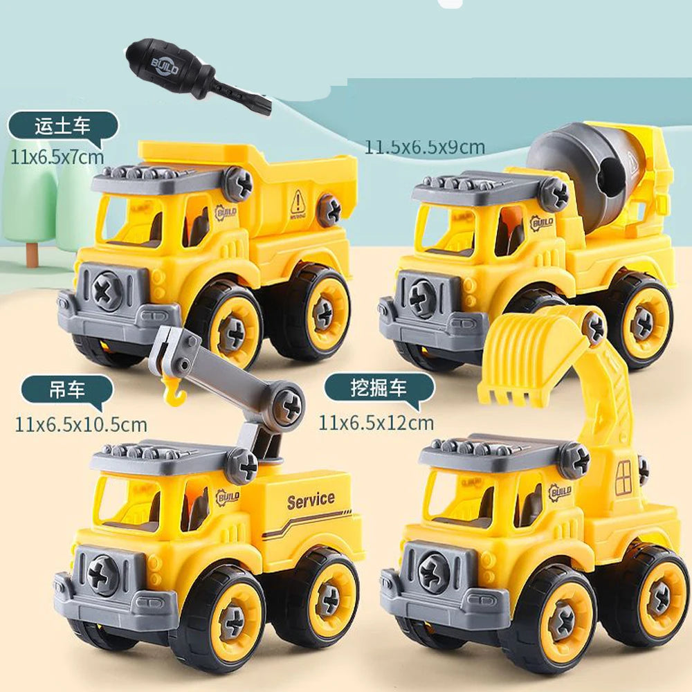Screw Helicopter Take Apart Vehicle Toy DIY Construction Truck Toys Farm Toy Build Car for Boy Kid Building Blocks Gift for kids