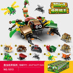 Fire truck building blocks 10 in 1 Police car Aircraft Tank warship excavator robot Building bricks Boy toy Children's gift